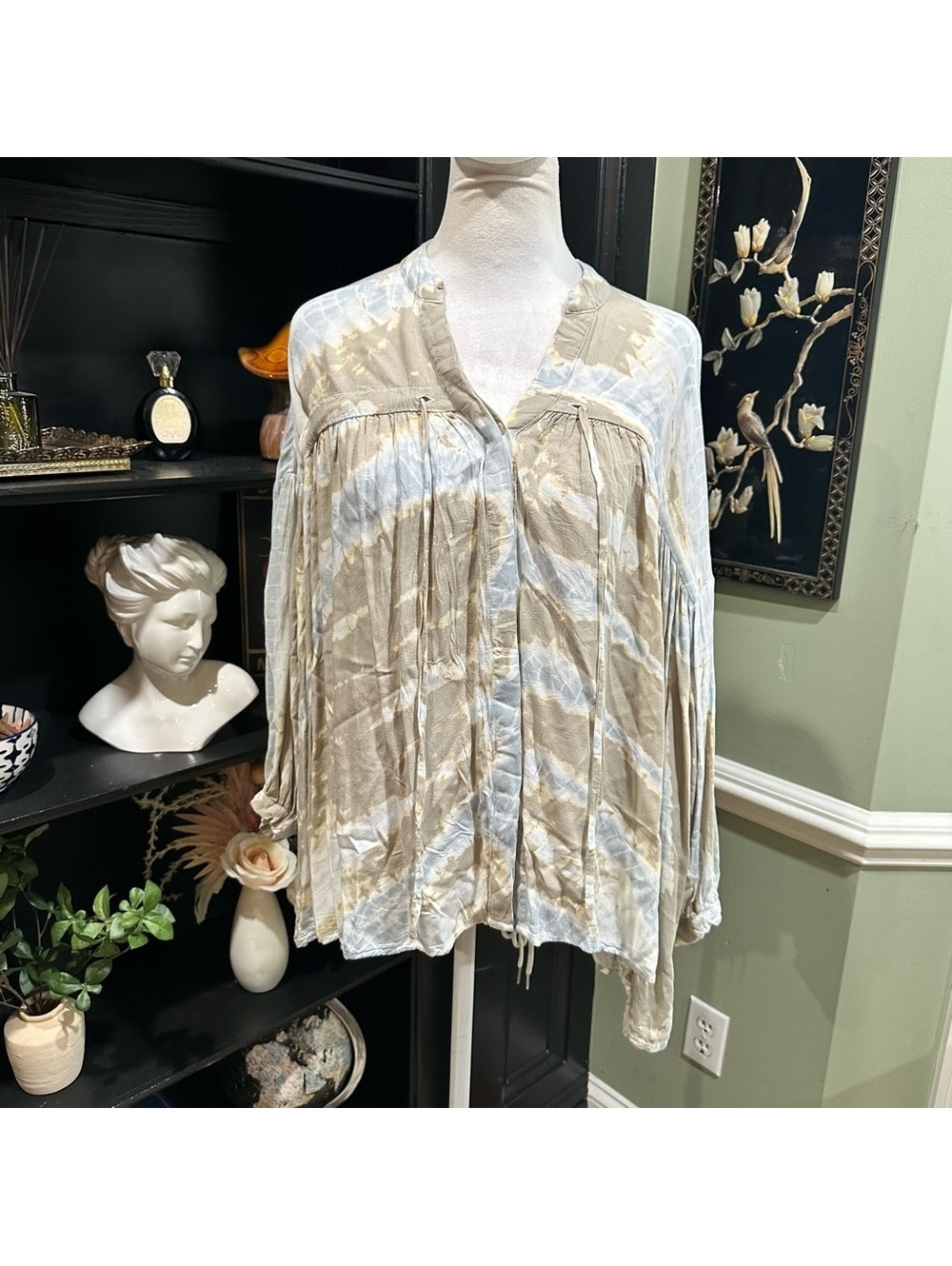 Young Fabulous & Broke Tie-Dye Boho Blouse Size: Approx. Medium/Large - no tag